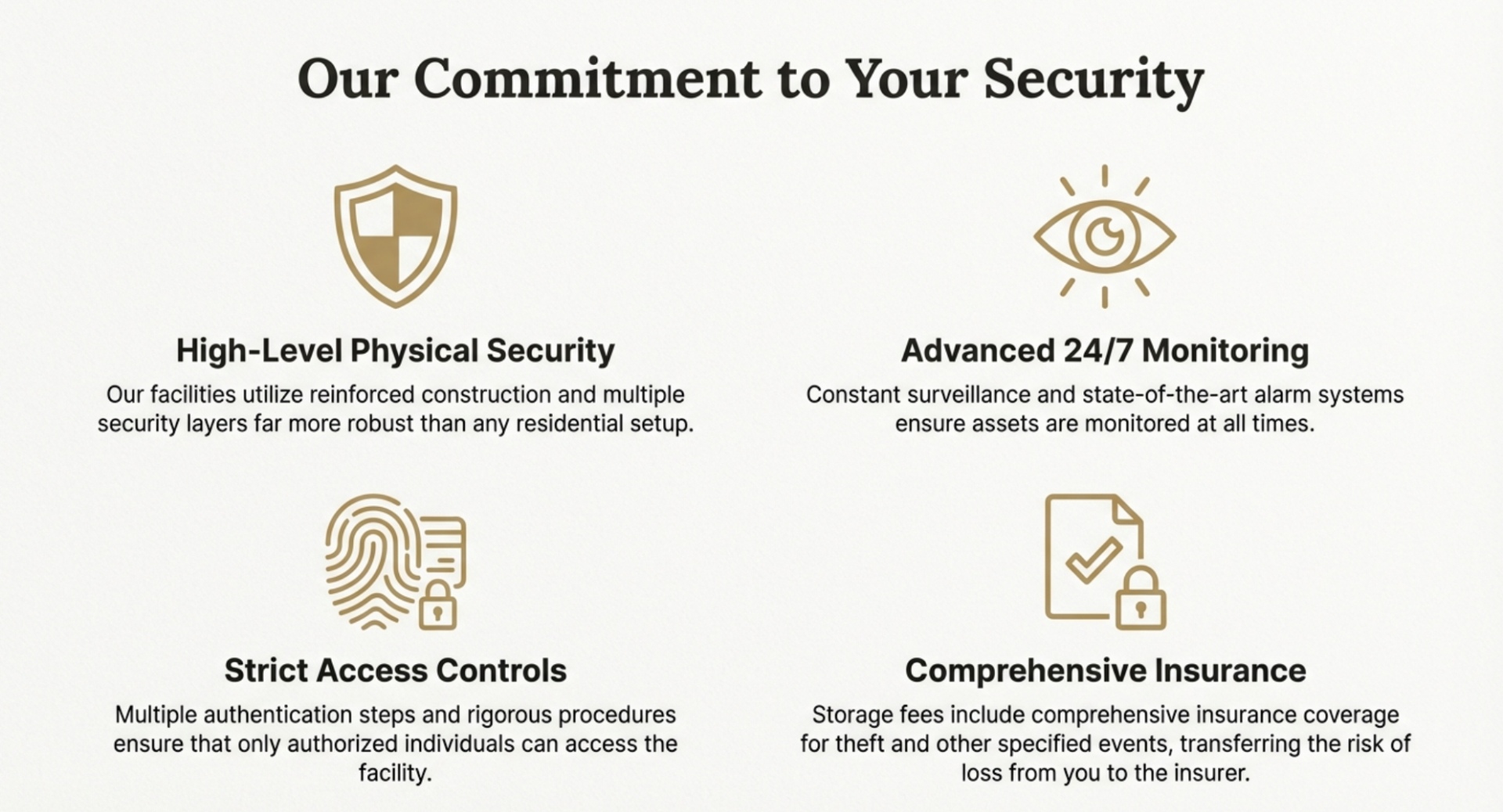 Security, insurance, and peace of mind