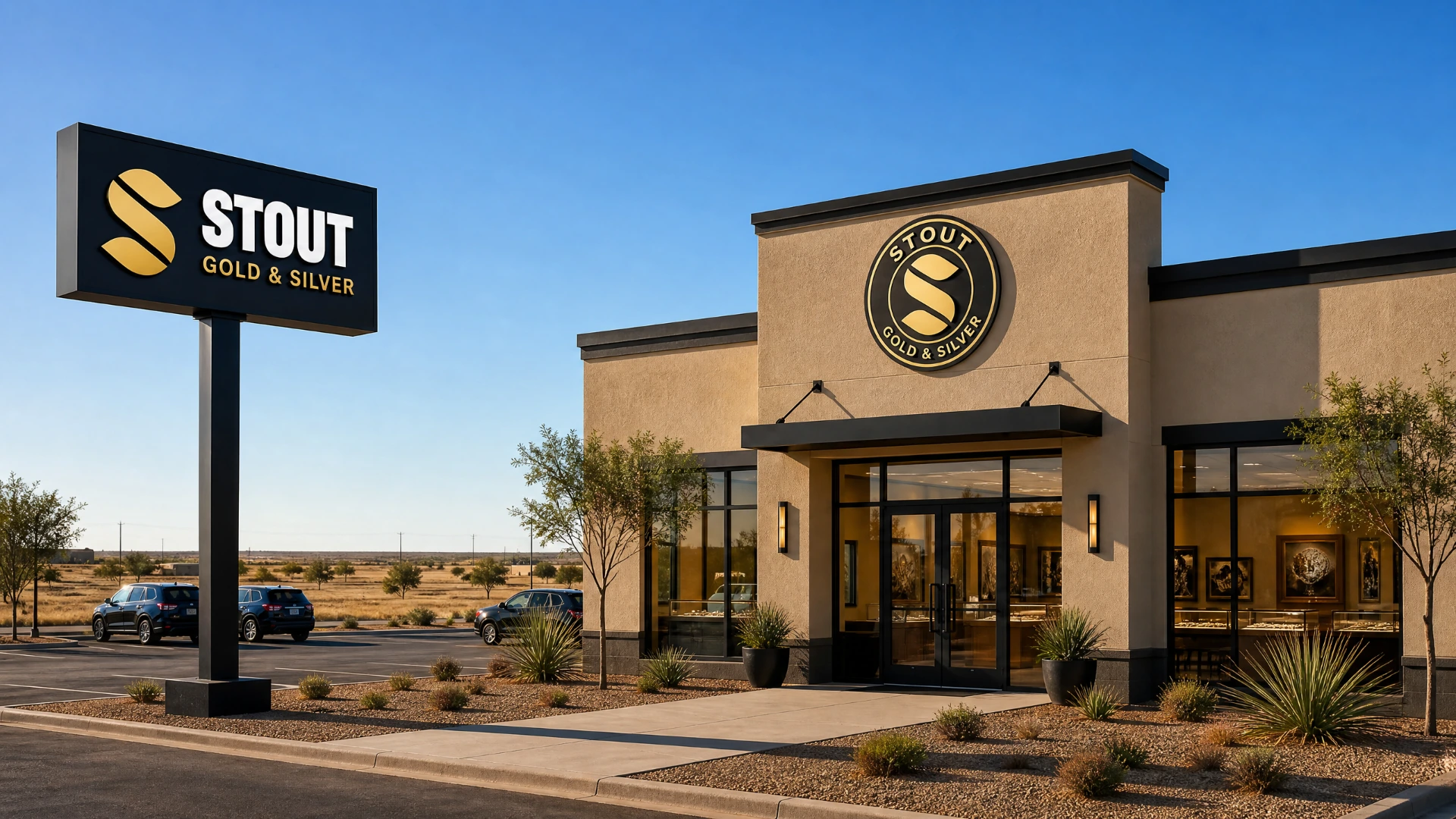 Professional gold buying storefront in the Texas Panhandle with a welcoming local business atmosphere