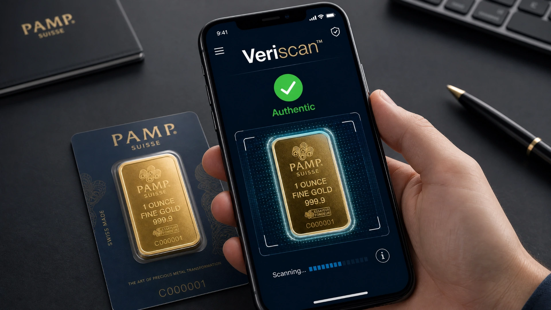 Veriscan Technology - Authenticating PAMP Gold Bars