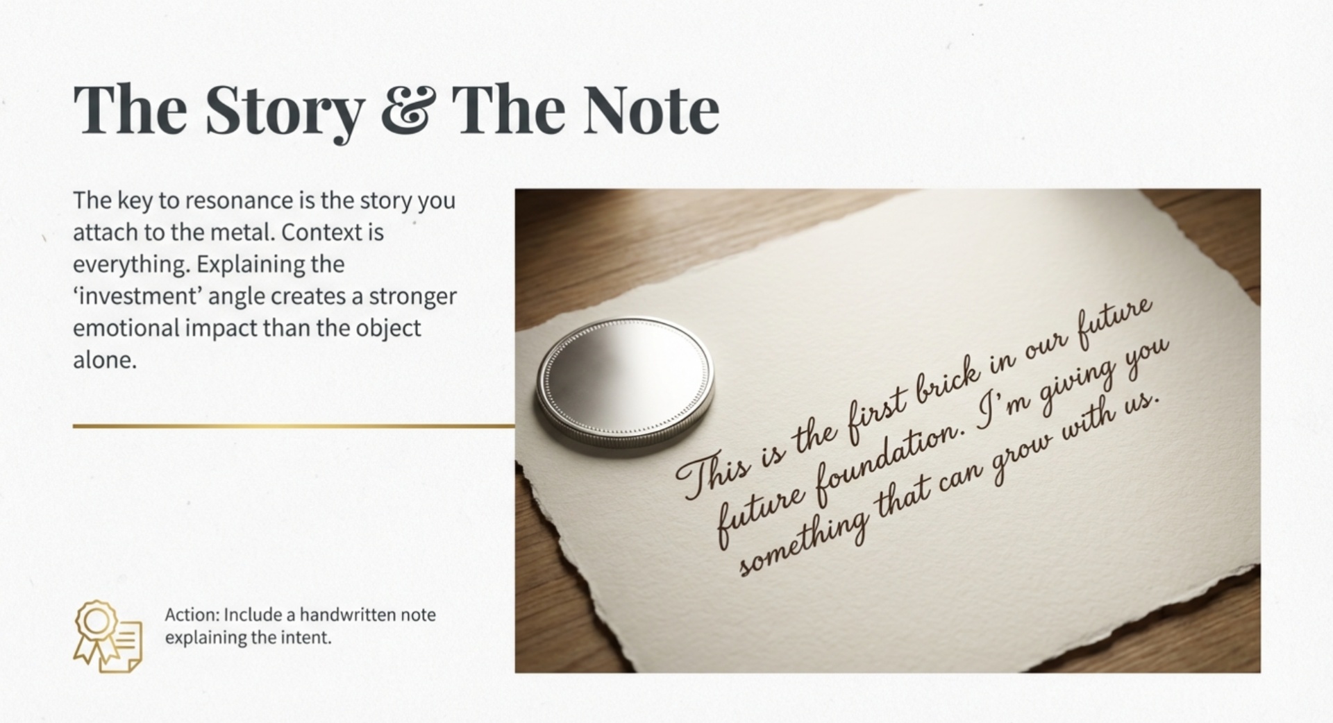 Adding a story and personal meaning