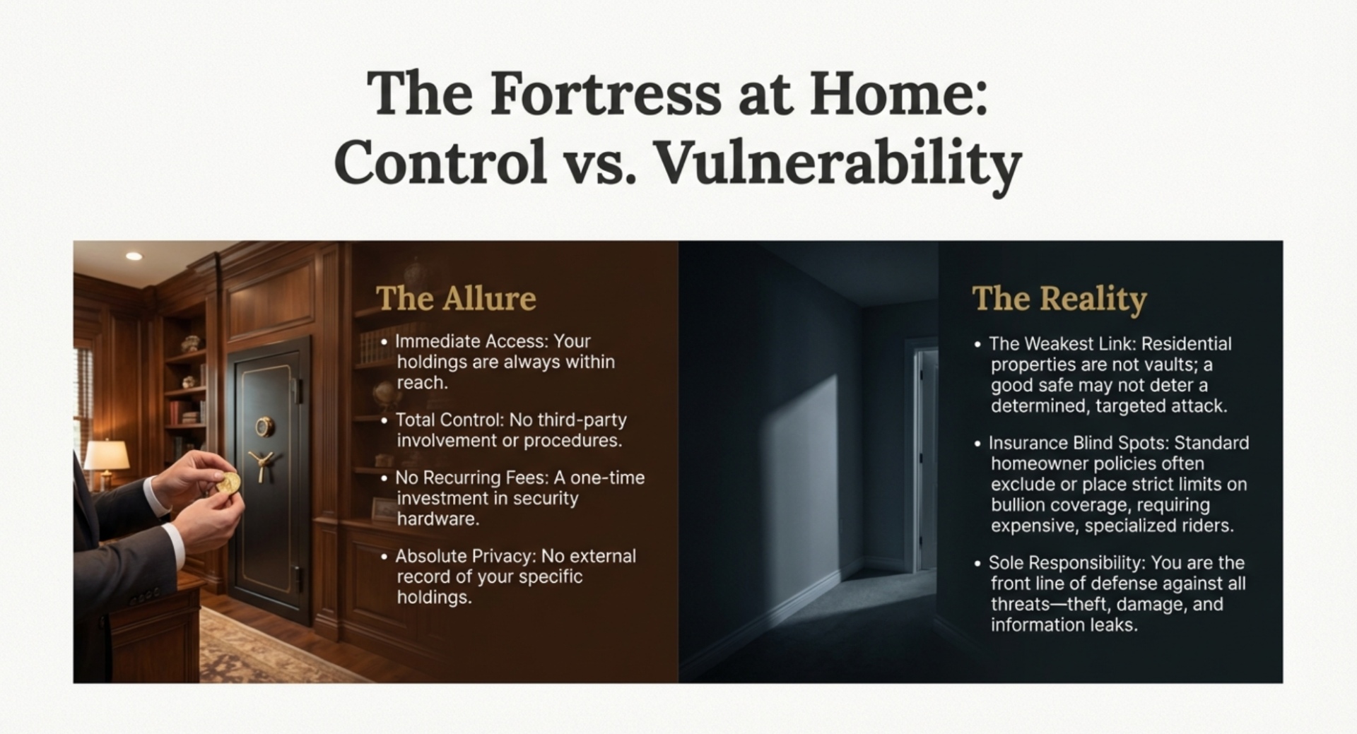 How to store gold and silver at home safely