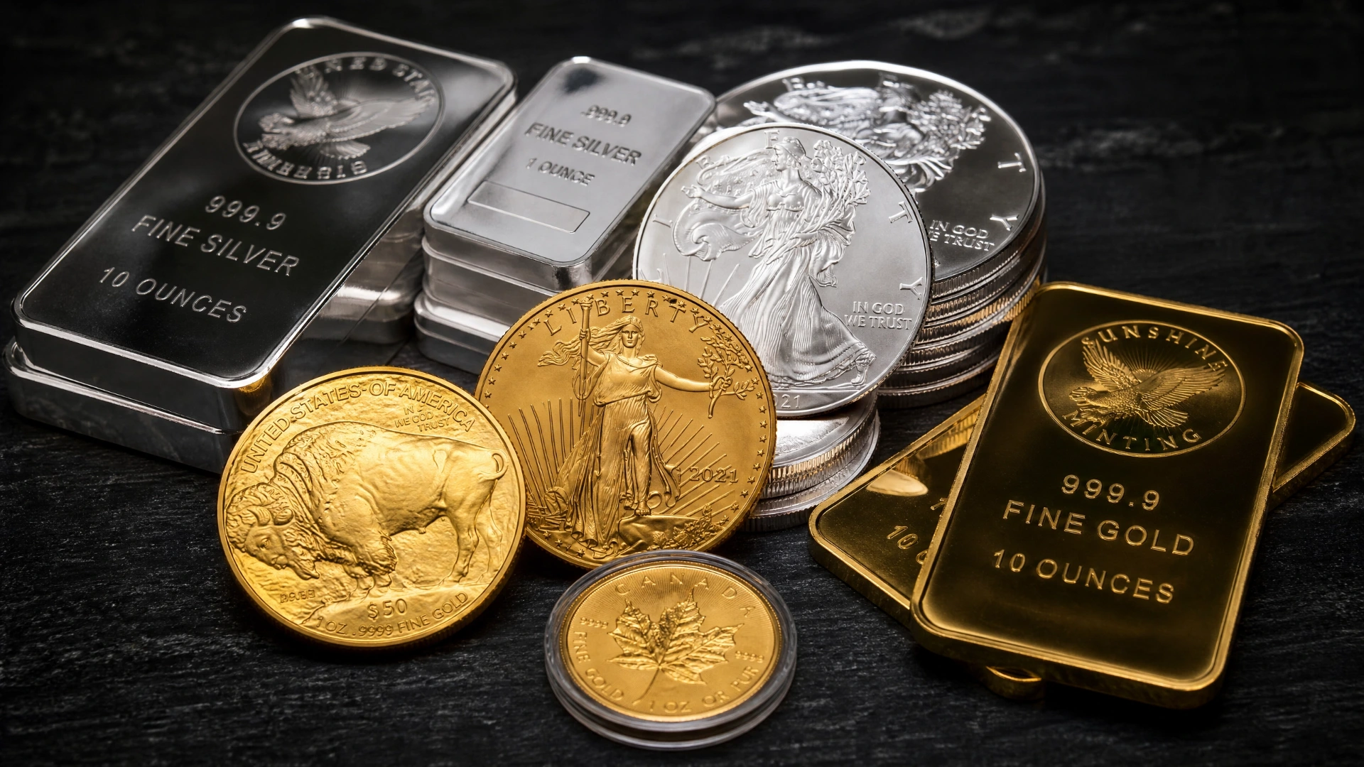 Professional Bullion Selection: Gold and Silver Coins and Bars