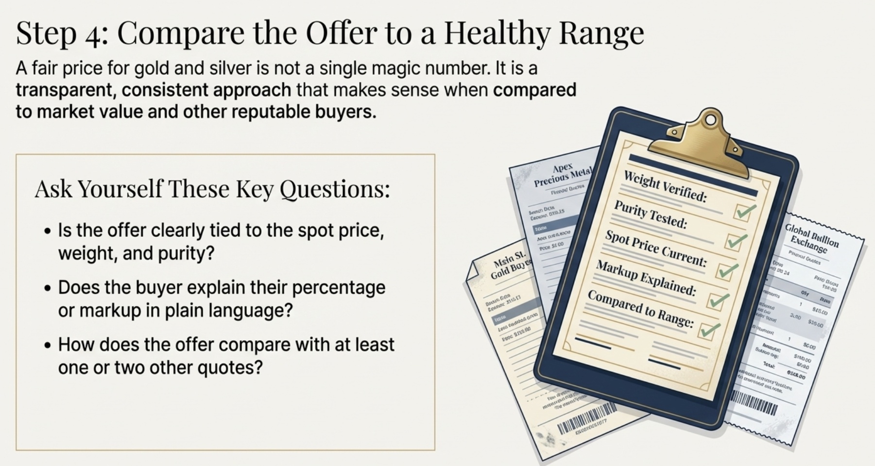 Step 4 – Compare the Offer to a Healthy Range