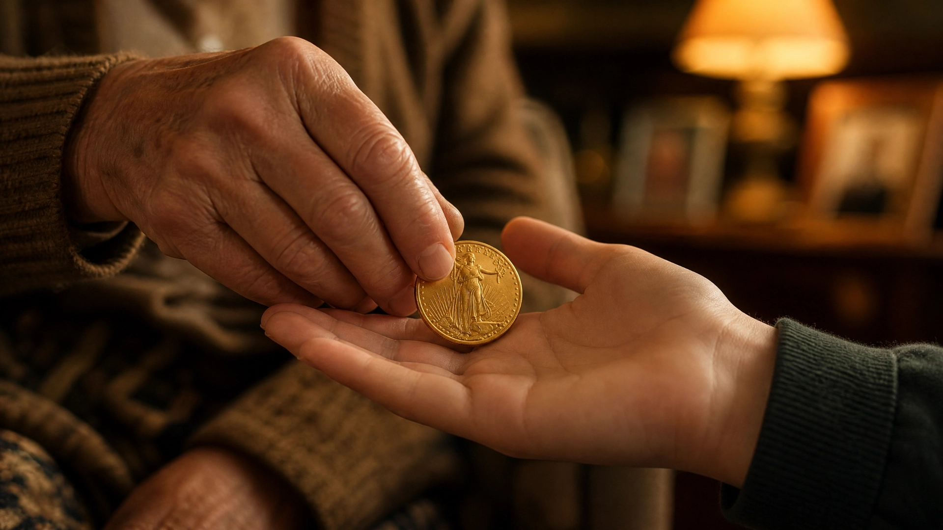 Passing down a gold coin as an heirloom