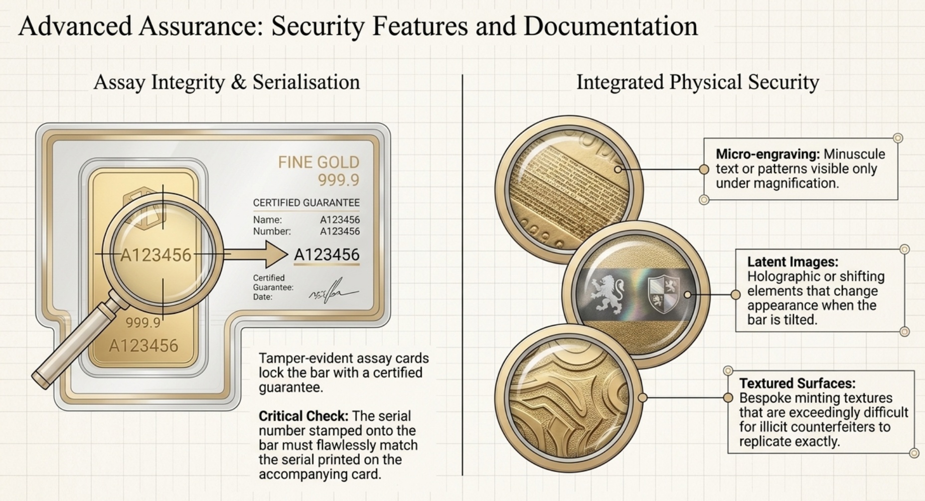 Serial Numbers, Assay Cards, and Certificates