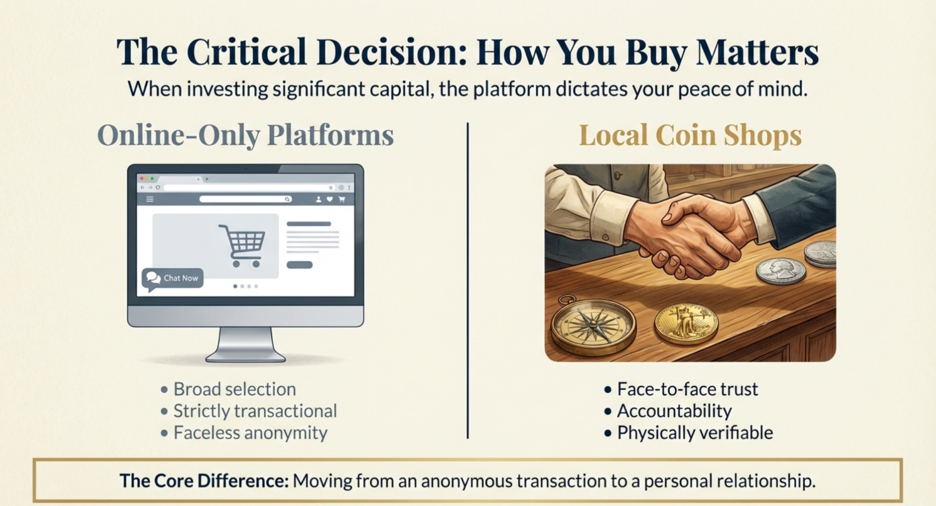 Local Gold Dealer vs Online‑Only Platforms: What’s the Real Difference?