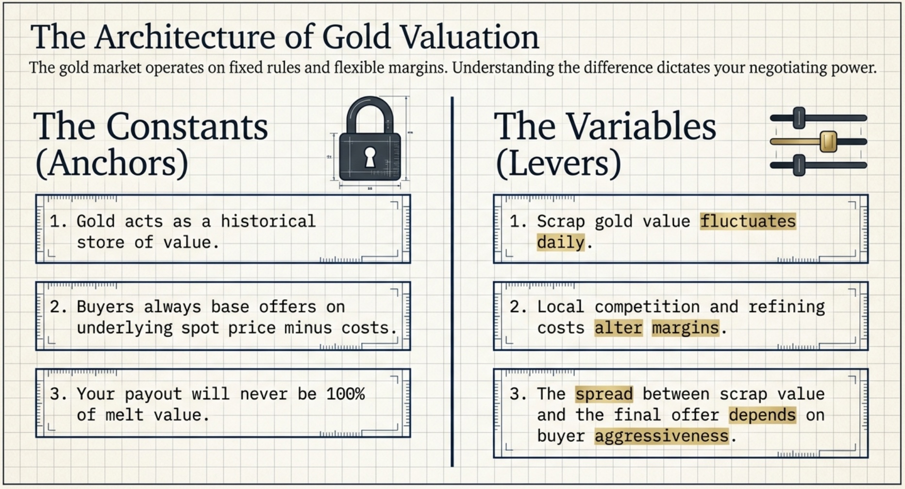 What Stays Constant vs What Changes When You Sell Gold
