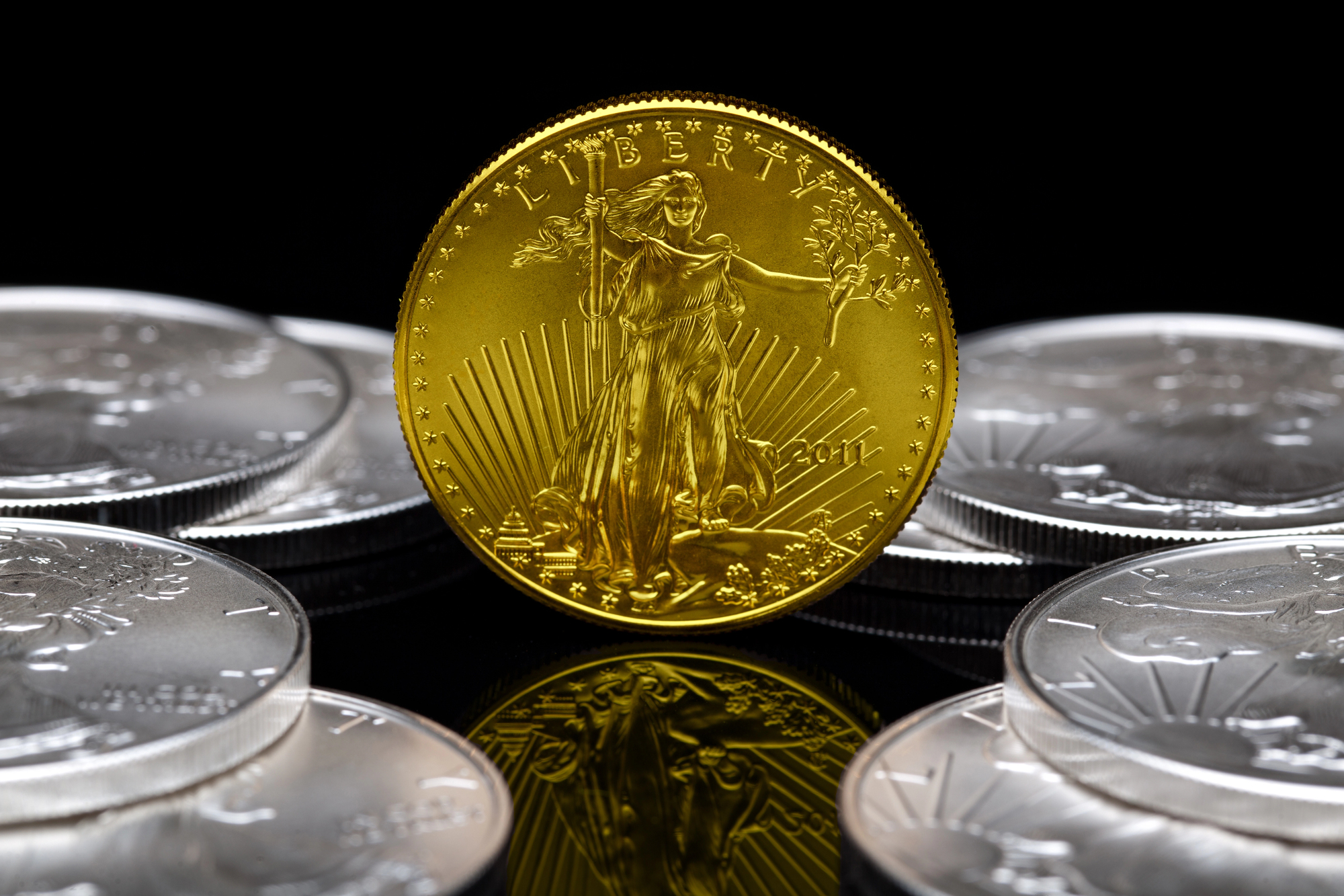 Gold amd silver coins