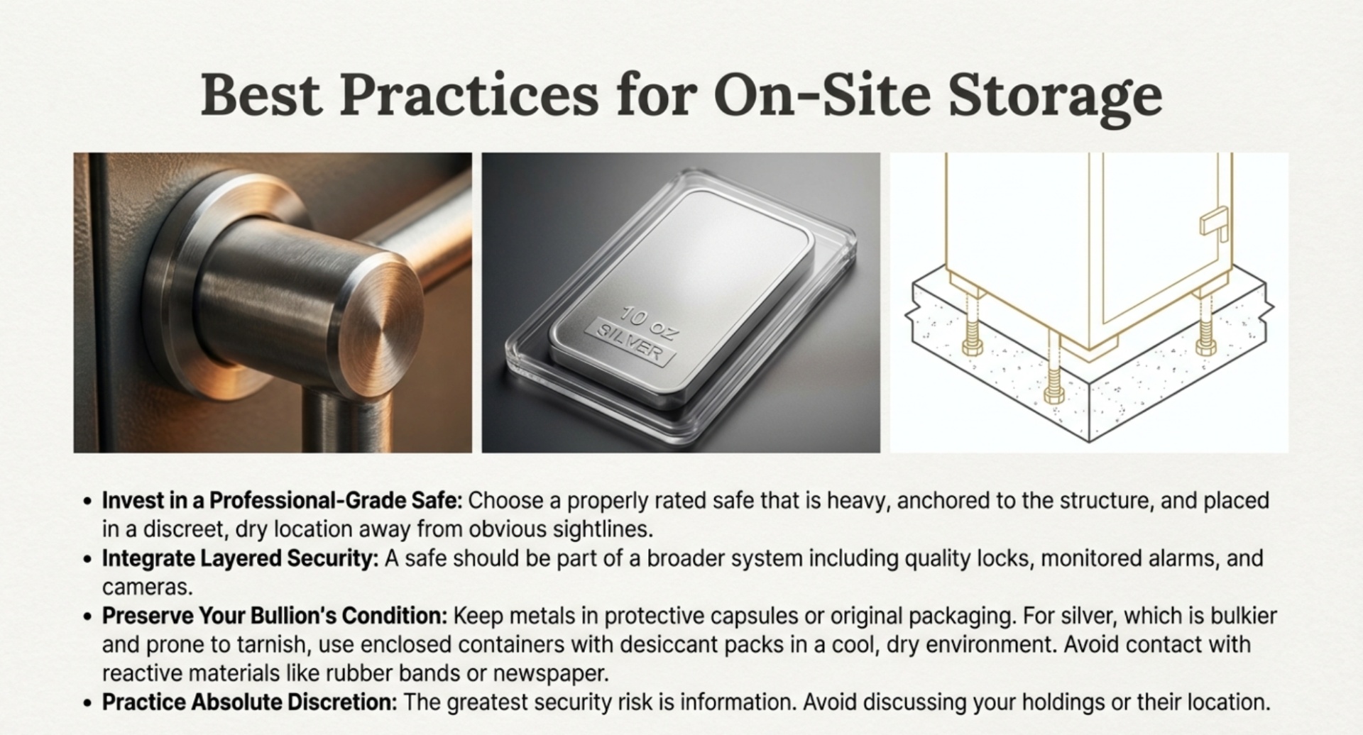 Best practices if you store silver at home