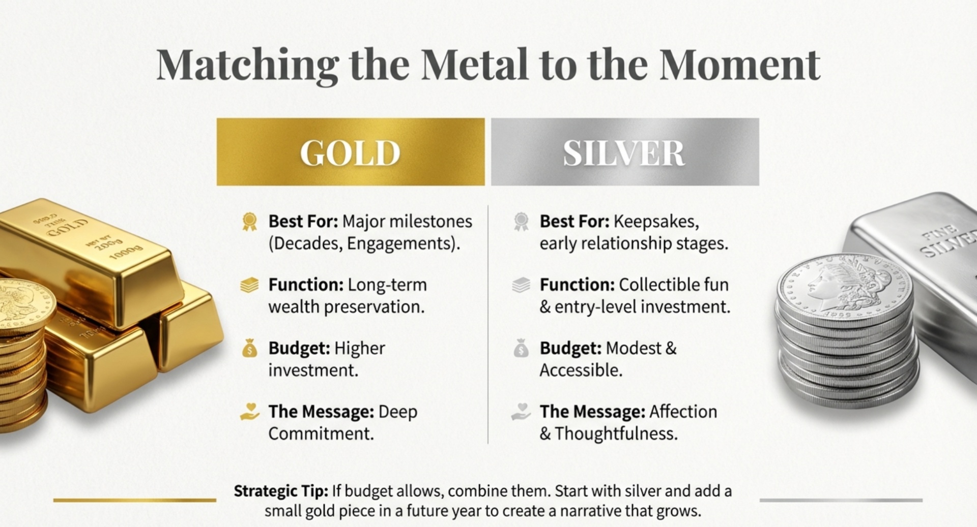 Matching the metal to your budget and relationship stage