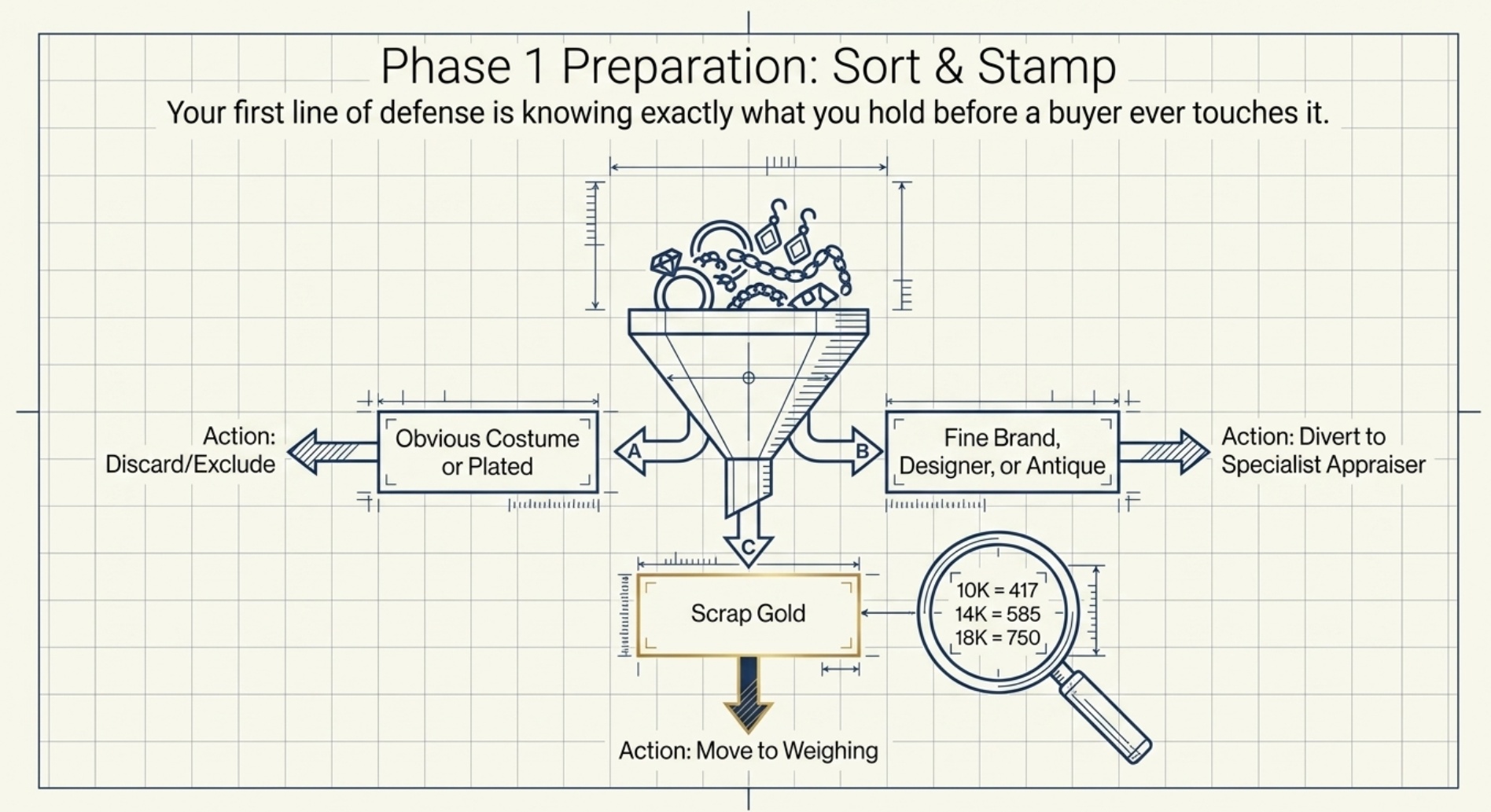 Gather and Sort Your Gold at Home