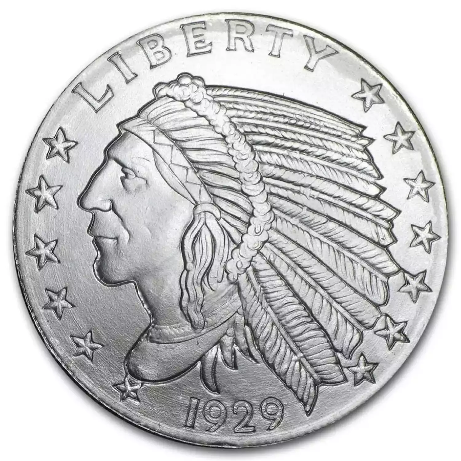 1/2 oz GSM Incuse Indian Silver Round