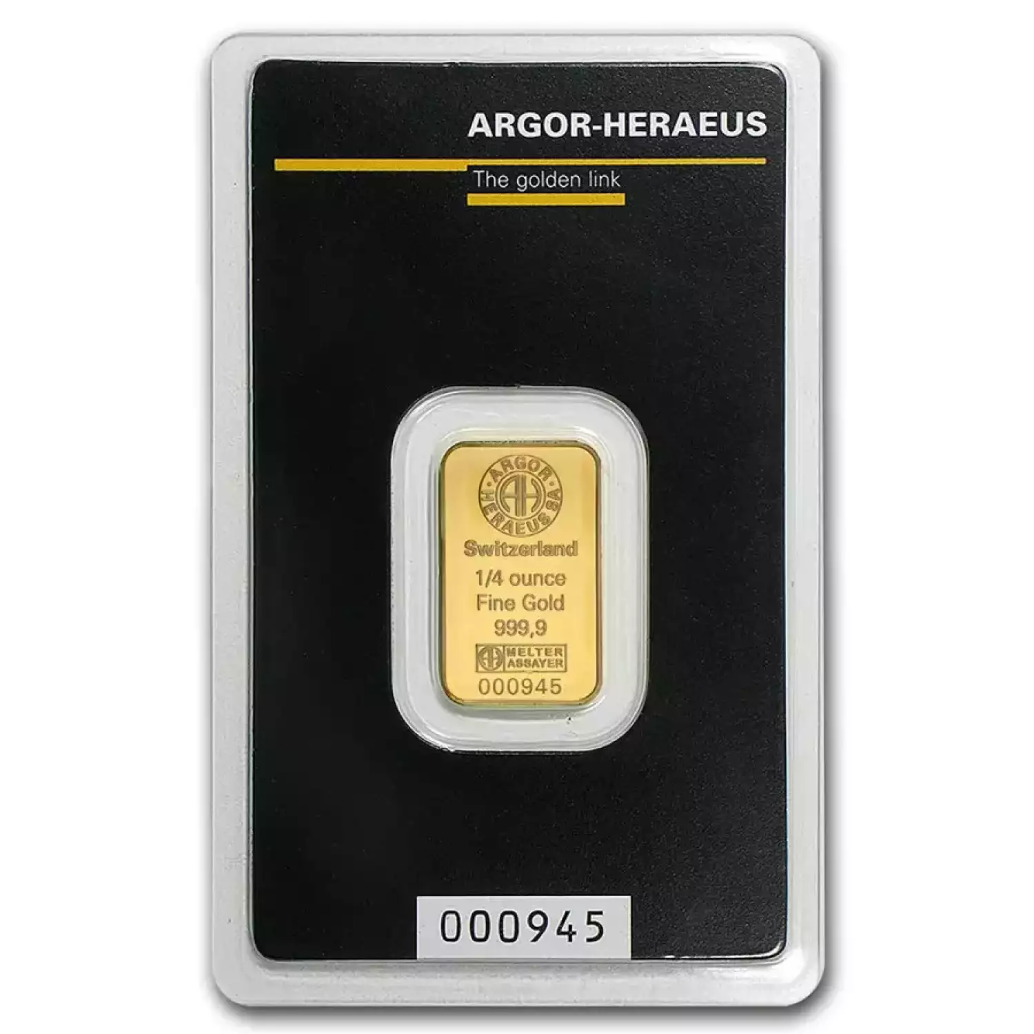 1/4 oz Argor Heraeus Gold Bar (New in Assay)