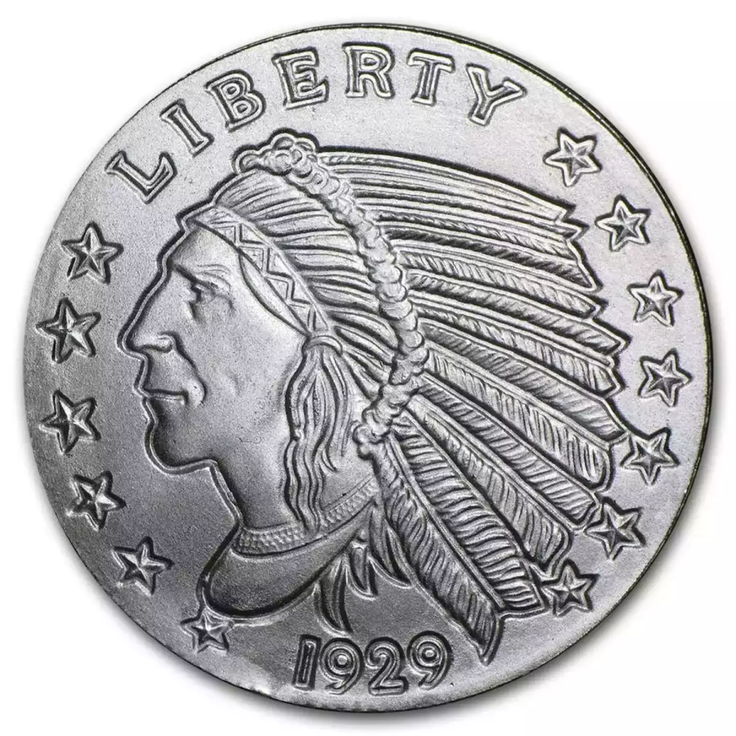 1/4 oz GSM Incuse Indian Silver Round