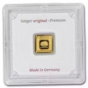 1 Gram Geiger Square Gold Bar (New w/ Assay) (3)