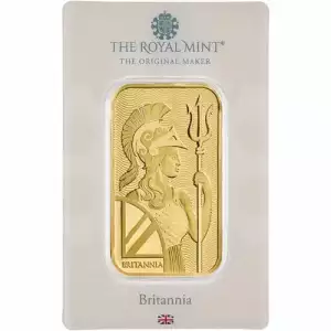 1 oz British Gold Britannia Bar (New w/ Assay)