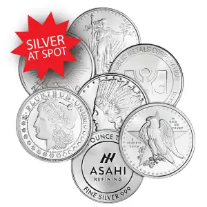 1 oz Generic Silver Round (Varied Condition, Any Mint, Our Choice) (4)