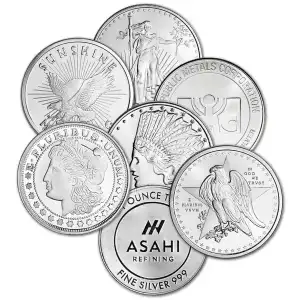 1 oz Silver Round (Varied Condition, Any Mint, Our Choice) (3)
