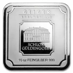 10 oz Geiger Square Silver Bar