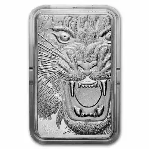 10 oz Silver Bar - MMTC - PAMP Royal Bengal Tiger  (capsule only)