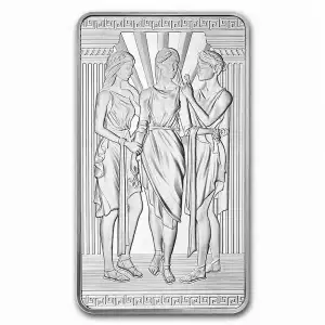 10 oz Silver Bar - The Royal Mint Three Graces