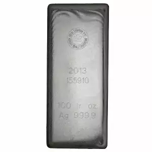 100 oz (RCM) Royal Canadian Mint Silver Bar (Version #1)