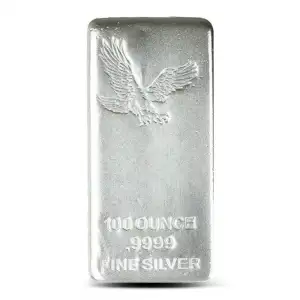 100oz Eagle Cast Bar (.9999)