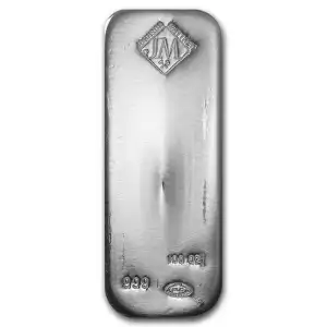 100oz Johnson Matthey Silver Bar Cast (3)