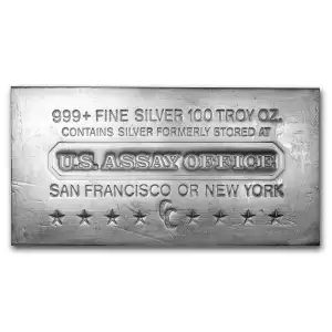 100oz Silver Bar - US Assay Office (1)
