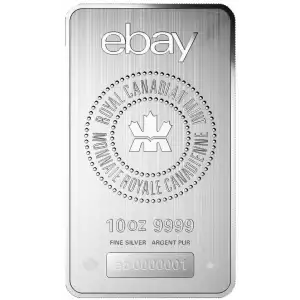 10oz Royal Canadian Mint (RCM) Silver Bar: Ebay Logo