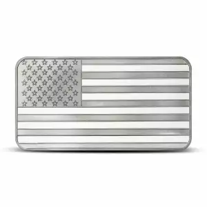 10oz Silver Bar - American Flag