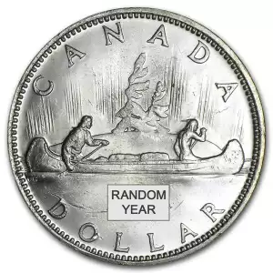 1958-1967 Canada Silver Dollar AU (.800 Fine)