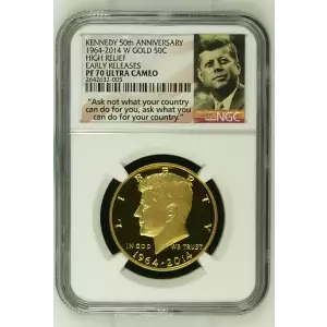 1964-2014 W HIGH RELIEF EARLY RELEASES KENNEDY 50th ANNIVERSARY ULTRA CAMEO (2)