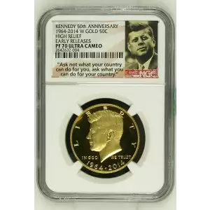 1964-2014 W HIGH RELIEF EARLY RELEASES KENNEDY 50th ANNIVERSARY ULTRA CAMEO (2)