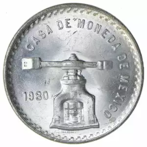 1979-1980 Mexican Onza Balance Scale 1 oz Vintage Silver Coin