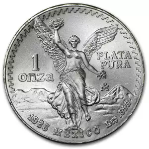 1986 Mexico 1oz Silver Libertad 