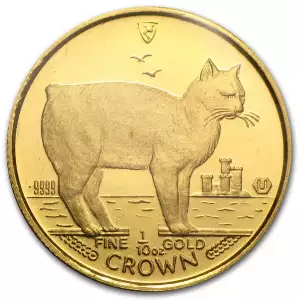 1988 Isle of Man 1/10oz Gold Manx Cat