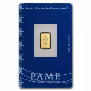 1g PAMP Gold Bar - Rosa