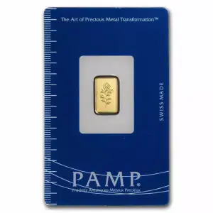 1g PAMP Gold Bar - Rosa