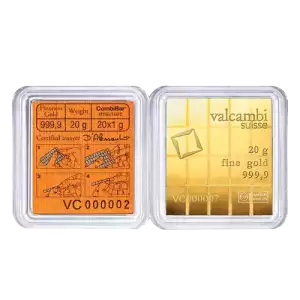 1g x 20 Valcambi Gold CombiBar 