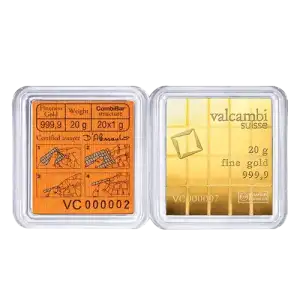 1g x 20 Valcambi Gold CombiBar