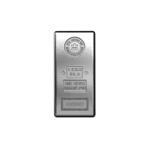 1kg Royal Canadian Mint (RCM) Silver Bar (2)