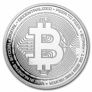 1oz Silver Bitcoin Round