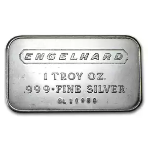 1oz Silver Engelhard Bar | Wide Logo, 5-Digit Serial