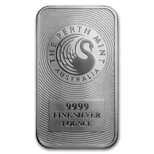 1oz Silver Perth Mint Kangaroo Bar (.9999)