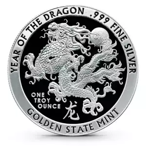 1oz Silver Round - GSM Lunar Dragon