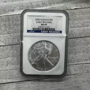 2006 W BURNISHED SILVER EAGLE EARLY RELEASES 