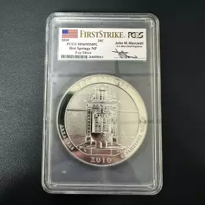 2010 25C Hot Springs NP 5 oz Silver - First Strike, DMPL (2)