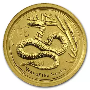 2013 1/20oz Australian Perth Mint Gold Lunar II: Year of the Snake