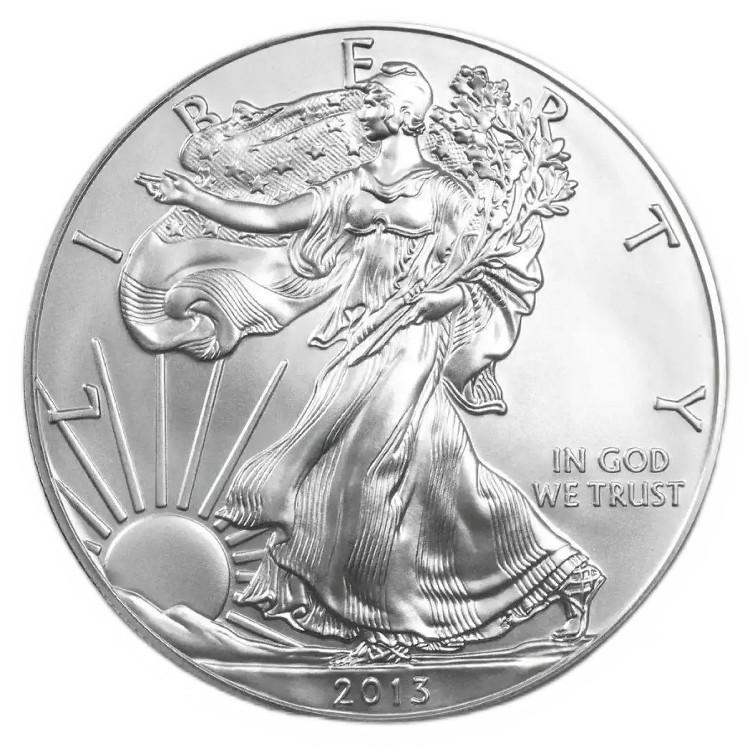 2013-W 1 oz Burnished American Silver Eagle (w/Box & COA) (2)